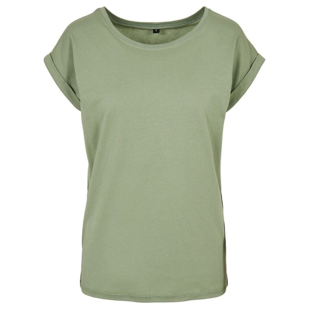 Build Your Brand Womens/Ladies Extended  T-Shirt / Soft Salvia
